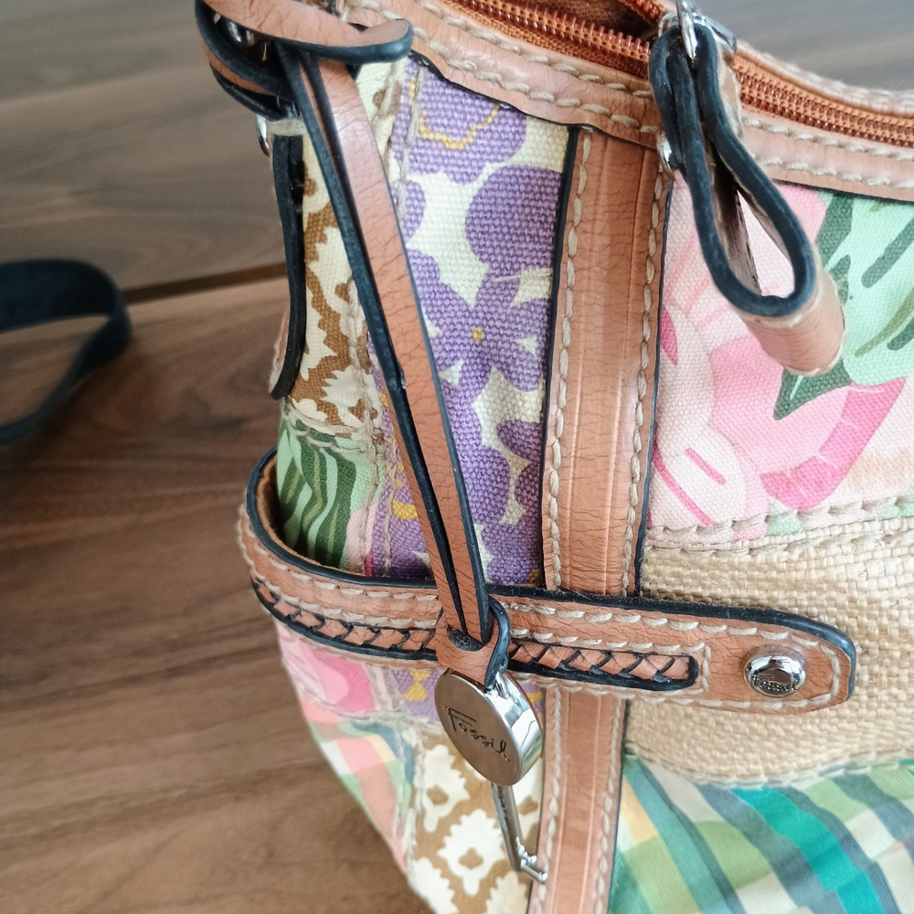 Fossil Multicolor Patchwork Shoulder Bag - Picture 2 of 10